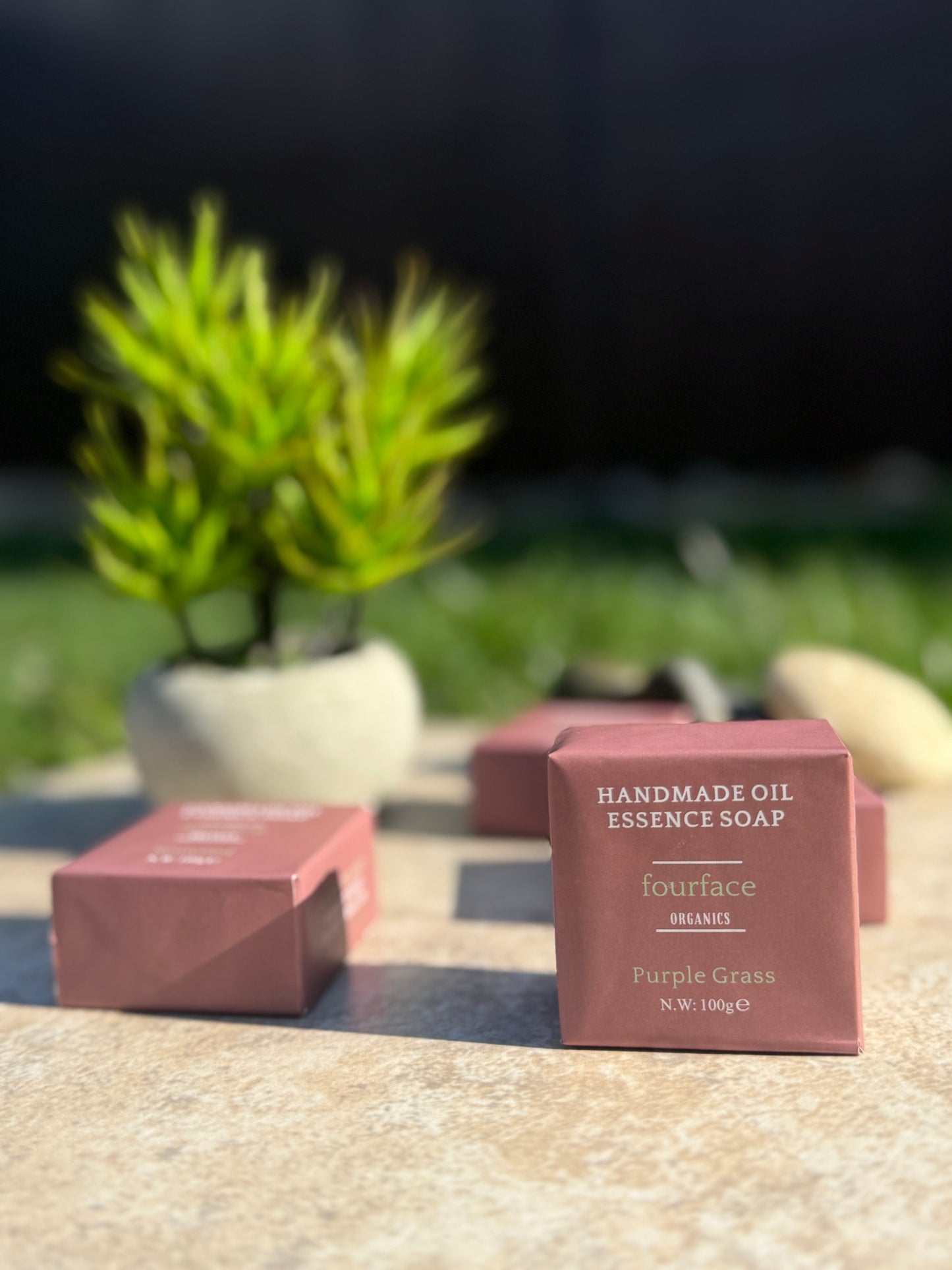 Fourface organics homemade PURPLE GRASS SOAP BAR